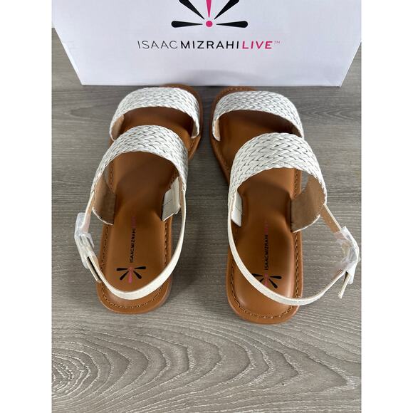 Issac Mizrah Live  Rosalyn Women’s White Brown Sandals Size 7.5- NIB - Picture 6 of 8